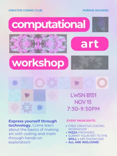 Computational Art Workshop Fall 2025 Poster